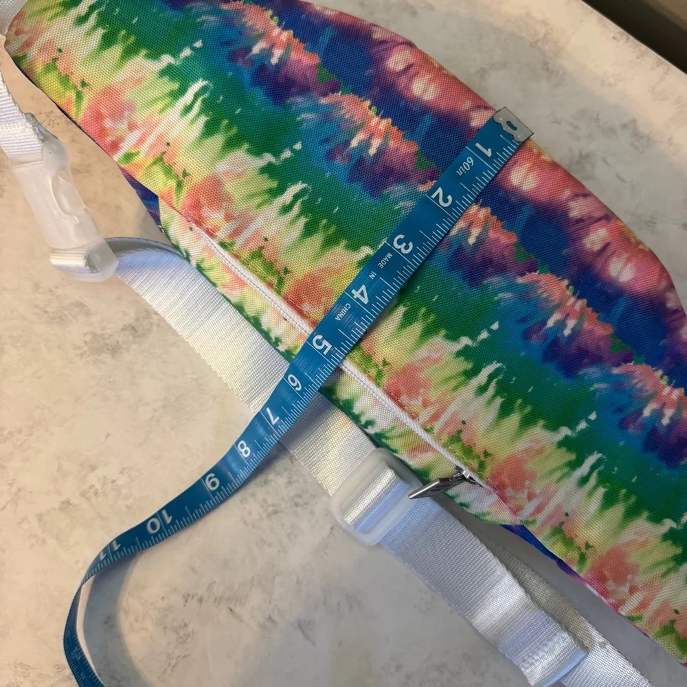 Fila Unisex Fanny Pack Belt Bag, OS, Multicolor Rainbow Tie Dye - Picture 8 of 8